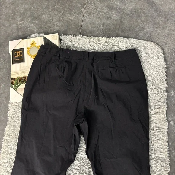 Lane Bryant Petite Black Dress Pants Button Accent Stretch 24P Rayon Nylon Blend - Picture 10 of 16